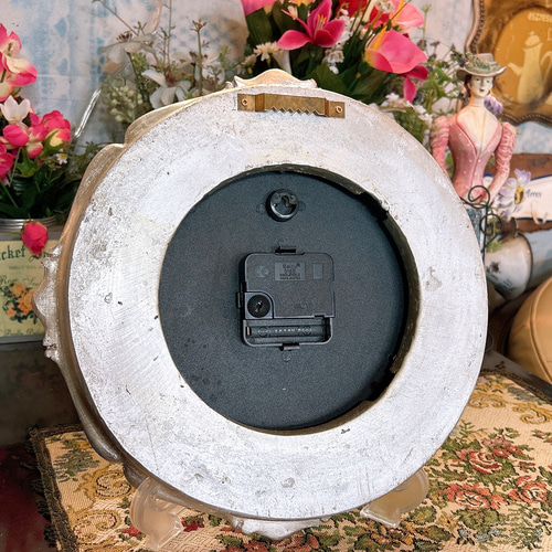 フレンチアンティーク調 ウォールデコレーション クロック 壁掛け時計