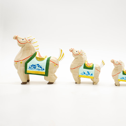 干支 午 馬 奈良一刀彫 畑村龍哉 特大サイズ 正月飾り 木彫り 木地