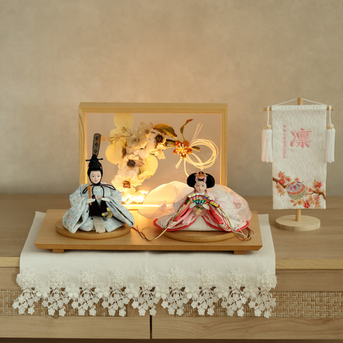 2026年新作【フラワーアート×LEDライト】ウエディング雛飾りセット