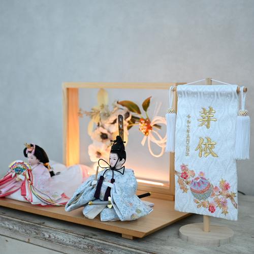 2026年新作【フラワーアート×LEDライト】ウエディング雛飾りセット