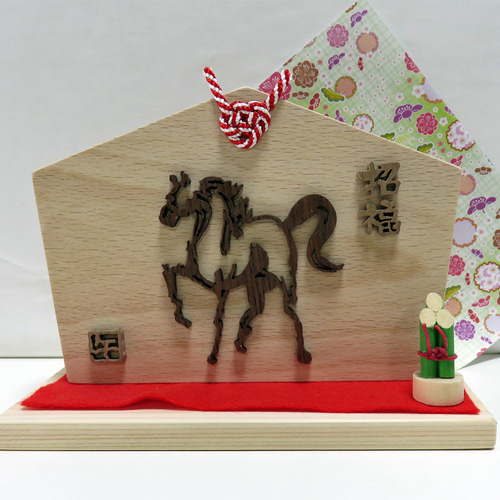 2026年干支飾り☆絵馬飾り☆門松☆縁起置物木製 その他置物 ギャラリー