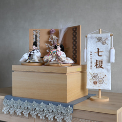 2026年新作★今だけ名前旗プレゼント♪コンパクトdeかわいい収納おひな様♪ 13枚目の画像