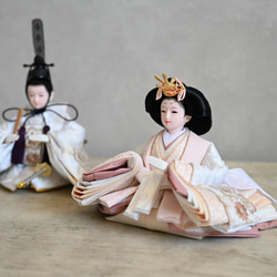 2026年新作★今だけ名前旗プレゼント♪コンパクトdeかわいい収納おひな様♪ 2枚目の画像