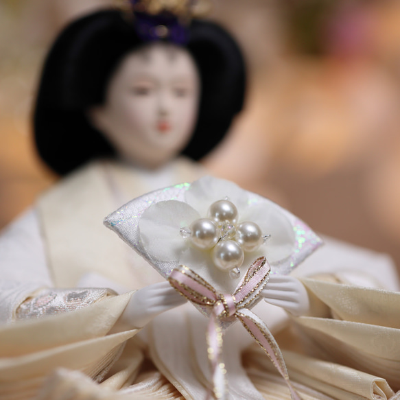 凛としたお顔立ち♪フラワーアート+LEDライティング♪名前旗つき★ 10枚目の画像