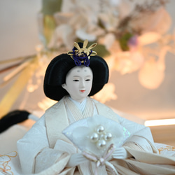 凛としたお顔立ち♪フラワーアート+LEDライティング♪名前旗つき★ 15枚目の画像