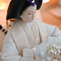 凛としたお顔立ち♪フラワーアート+LEDライティング♪名前旗つき★ 2枚目の画像