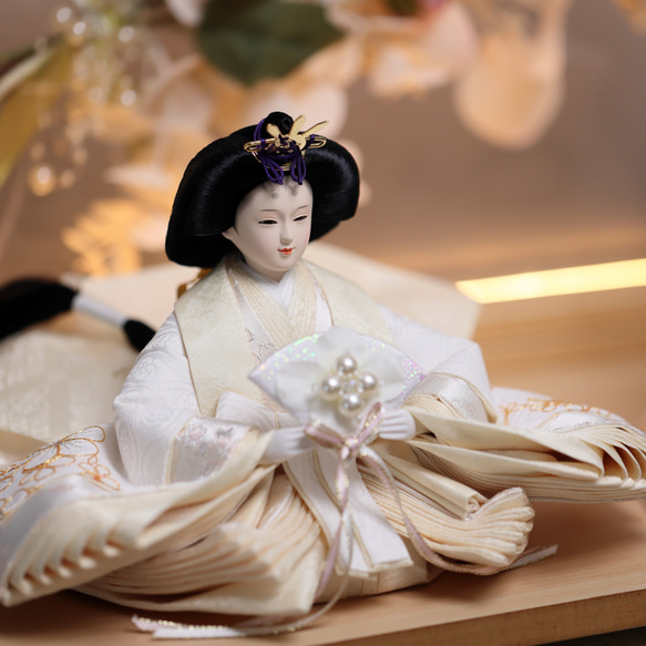 凛としたお顔立ち♪フラワーアート+LEDライティング♪名前旗つき★ 7枚目の画像