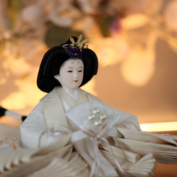 凛としたお顔立ち♪フラワーアート+LEDライティング♪名前旗つき★ 11枚目の画像