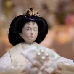 凛としたお顔立ち♪フラワーアート+LEDライティング♪名前旗つき★ 8枚目の画像