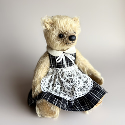 テディベアのお洋服【Sサイズ】 ジップアップフードパーカー（カーキ