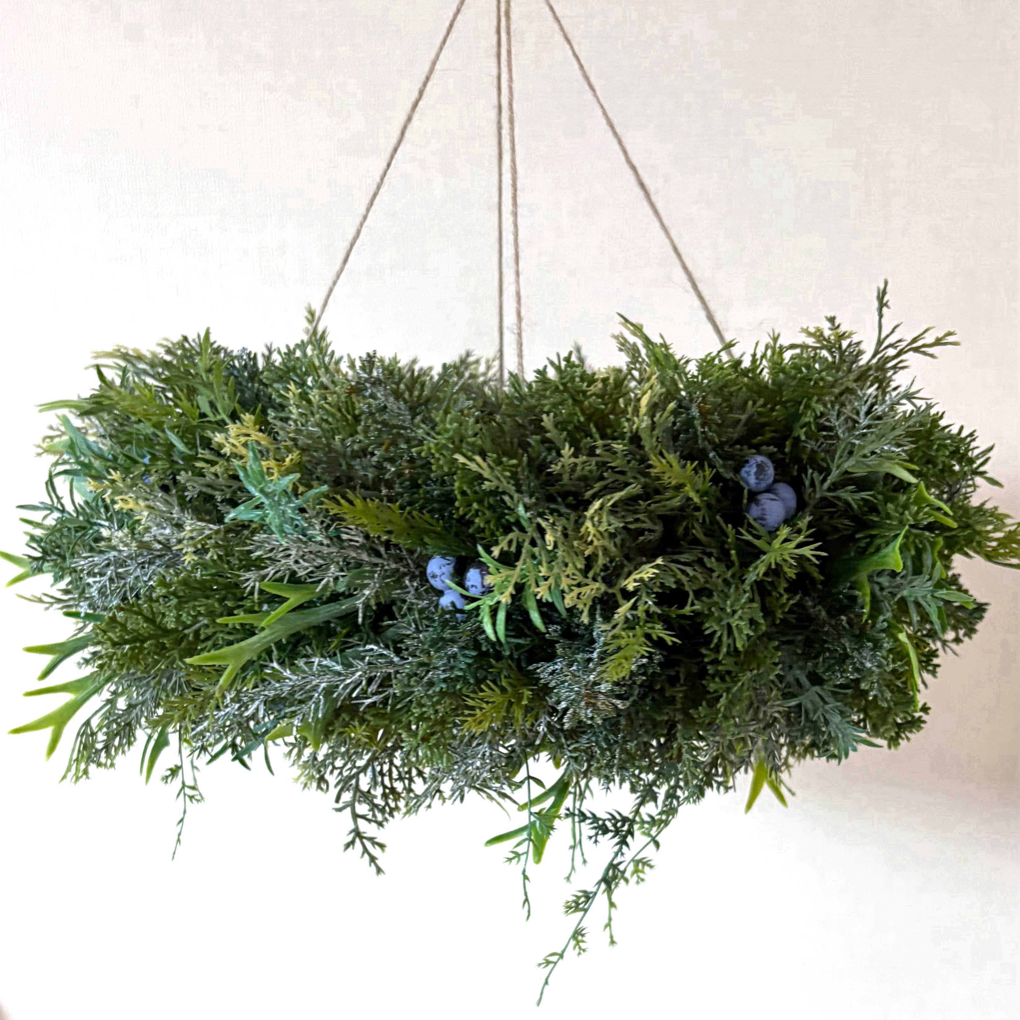 たっぷりグリーンのフライングリース　アーティフィシャル