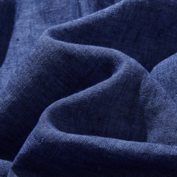 季節を問わず活躍する万能アイテム　フランス産リネン　リネンブラウス　紺色　250213-3 11枚目の画像