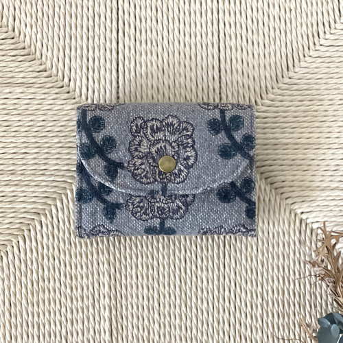 限定⚮̈ミナペルホネン　yula グレー　コンパクトウォレットS ミニ財布 限定⚮̈ミナペルホネン yula グレー コンパクトウォレットS ミニ財布