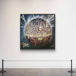 石垣の海に生きた証 / 抽象画 46×63㎝ A2 額縁セット 原画1点