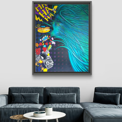 悪魔に魂を売る剣闘士 / モダン画 117×91㎝ キャンバス F50 おしゃれ