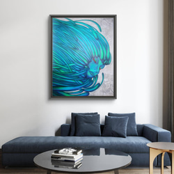 深海のdeus / モダン画 46×38㎝ F8 原画 キャンバス インテリア