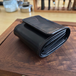 大*福様 HORWEEN シェルコードバン 二つ折り財布 完成品Horweenシェルコードバン二つ折り財布 総手縫 フルコードバン 二