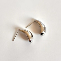 大ぶりドロップピアス(シルバー) サージカルステンレス　雫　しずく　ドロップ　カジュアル　ファッション　デイリー　 7枚目の画像