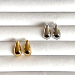 大ぶりドロップピアス(シルバー) サージカルステンレス　雫　しずく　ドロップ　カジュアル　ファッション　デイリー　 10枚目の画像