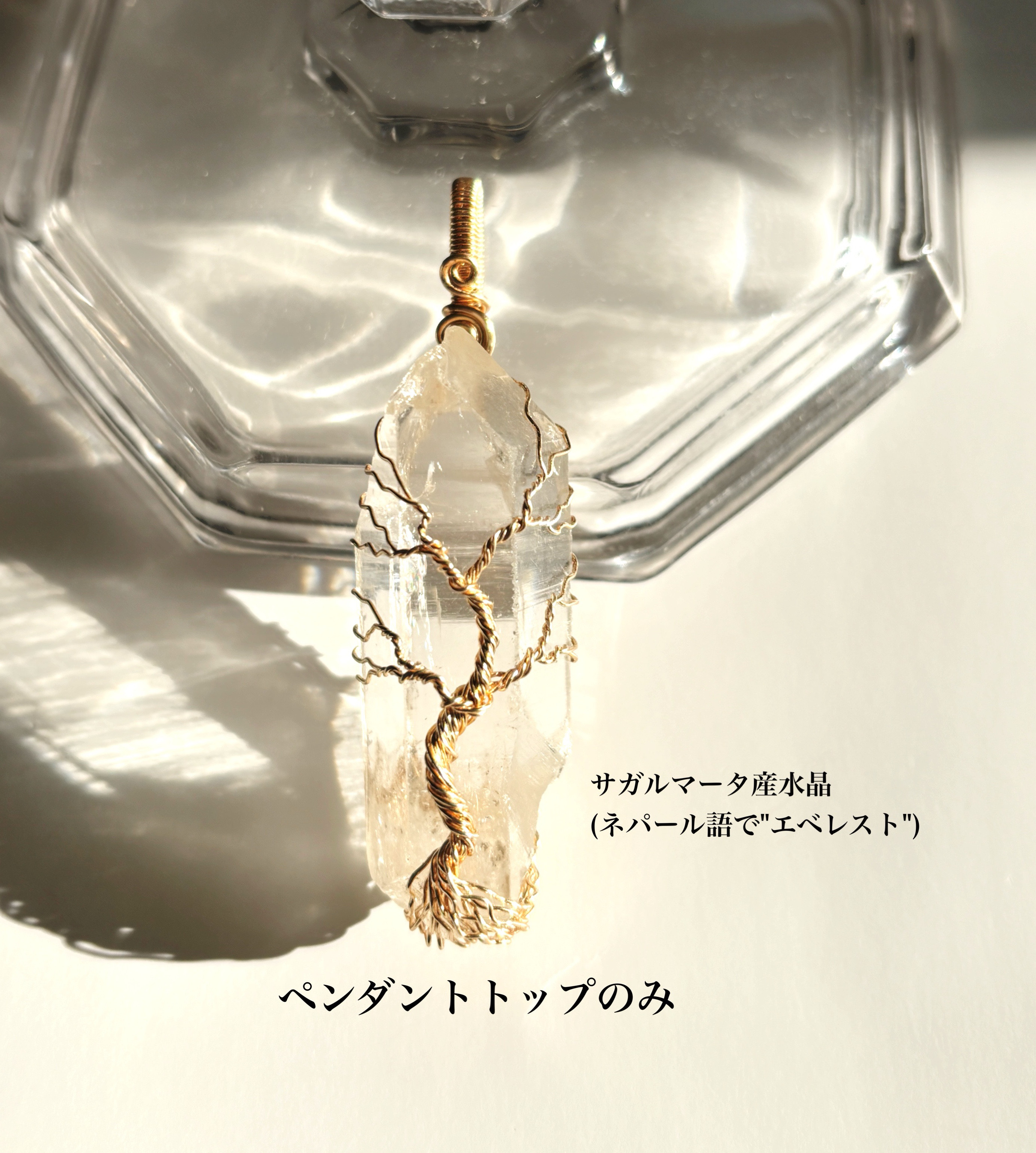 サガルマータ(エベレスト)産水晶　Tree of  Life ツリーオブライフ (生命の樹)ペンダントトップ