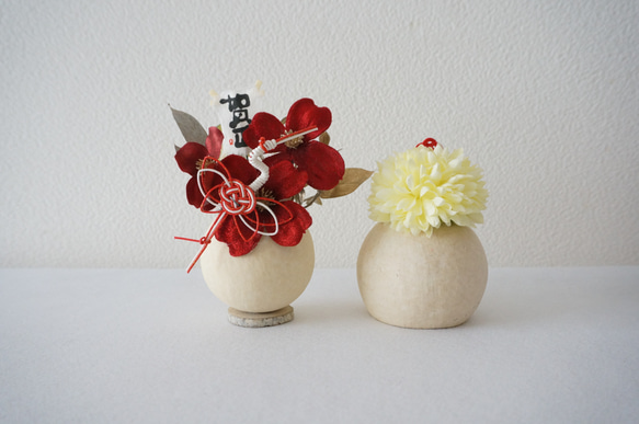 【Creema限定】小さな鏡餅アレンジと迎春の置物 in Box 5枚目の画像