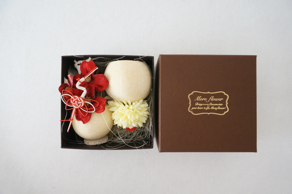 【Creema限定】小さな鏡餅アレンジと迎春の置物 in Box 6枚目の画像