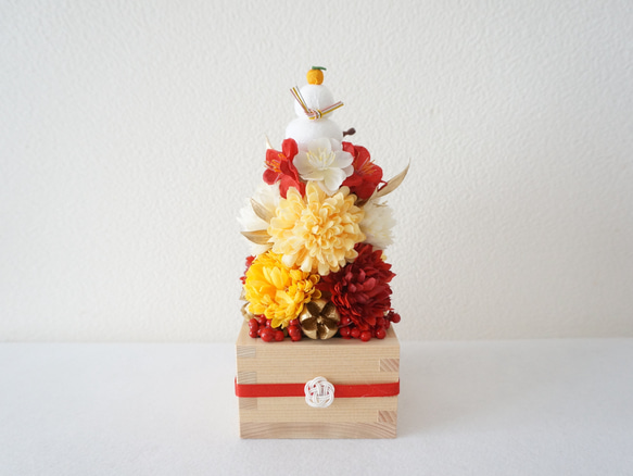 【Creema限定】迎春・鏡餅ツリーの枡飾り 3枚目の画像