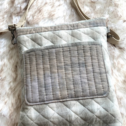 パッチワークバッグキット／flower shoulder bag/完成品ではご