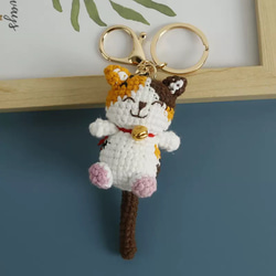 手作り 毛糸 刺繍 かぎ針編み あみぐるみ バッグチャーム キーホルダー