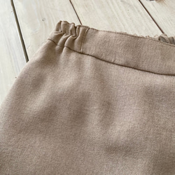 □再販リネンライクナチュラルワッシャーロングワイドパンツ　フラックス★ポケット付  丈調節可能　吸水、速乾、イージーケア 14枚目の画像