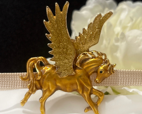 2026 干支 午年【馬】ペガサス帯留め.:*・゜(ブローチ変更可) 帯留め