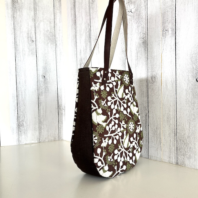 Creema限定、チョコレートブラウン、点と線、バードガーデン、１点物