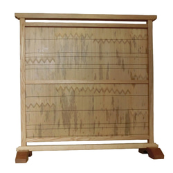 楢無垢材のシンプル衝立木製スリットデザイン間仕切り⑪ 楢無垢材のシンプル衝立木製スリットデザイン間仕切り⑪