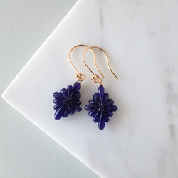 プルメリア様　宝石質✨オレゴンサンストーン　ピアス　14kg 14kgf＊アクアマリン・オレゴンサンストーン ピアス ピアス