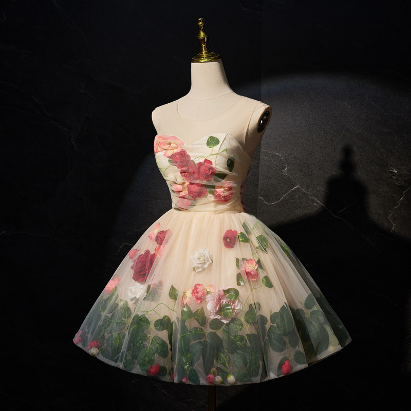 シャンパン色 オフショルダー ショート丈 可愛い プリンセス パーティードレス 二次会 ウェディングドレス LJ-614