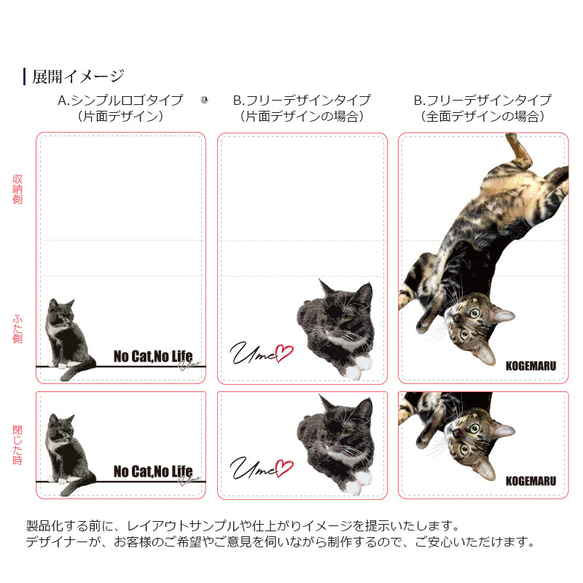 送料無料｜名刺入れ カードケース‐ペットの写真で作るリアルイラスト  猫 犬 3枚目の画像