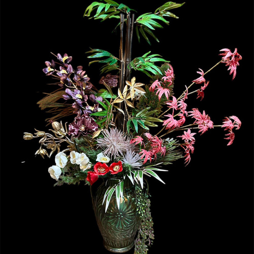 光触媒 人工観葉植物 ウォールグリーン フェイクグリーン 正月アレンジ