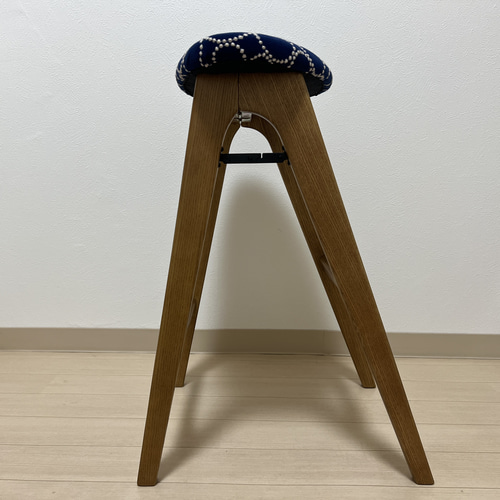 ミナペルホネン スツール タンバリン 折りたたみ 【ネイビー/オレンジ