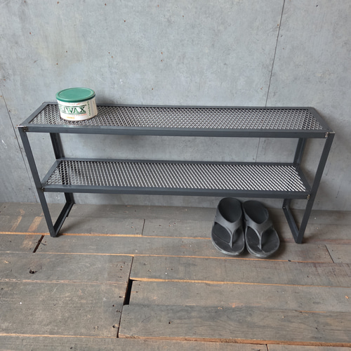 アイアンシェルフ シェルフ 網 鉄網 金網 エキスパンドメタル 靴箱