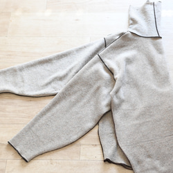 大人カジュアル デザインスフリースプルオーバー：サンドベージュ 12枚目の画像