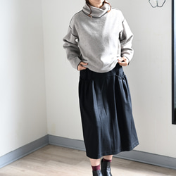 大人カジュアル デザインスフリースプルオーバー：サンドベージュ 5枚目の画像