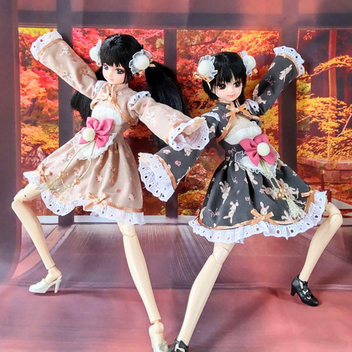 ドール服 リカちゃん 27cmドール うさ耳 チャイナ メイド その他人形