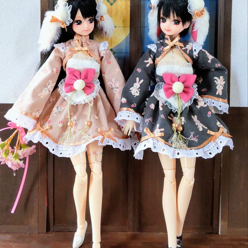 ドール服 リカちゃん 27cmドール うさ耳 チャイナ メイド その他人形