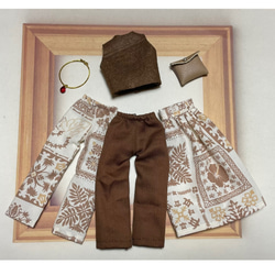 受注製作】リカちゃん 着せ替え服 スカートスタイル（黒ストライプ）4