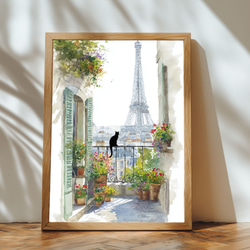 パリの街並み 水彩画アート フランスの風景｜ヨーロッパアート