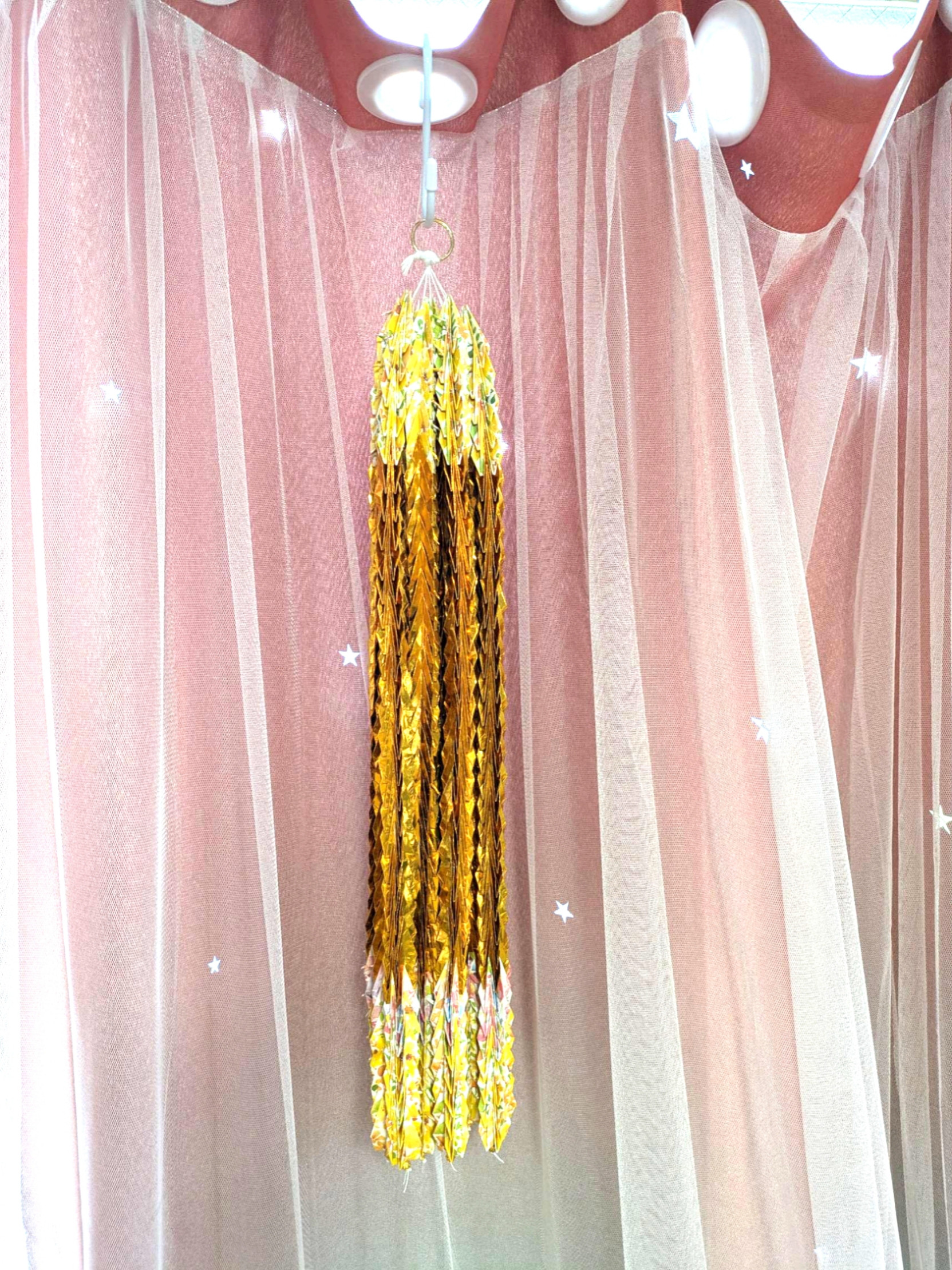 鶴　願掛け　インテリア　フック式　吊り下げ千羽鶴(*´ω`*)❦