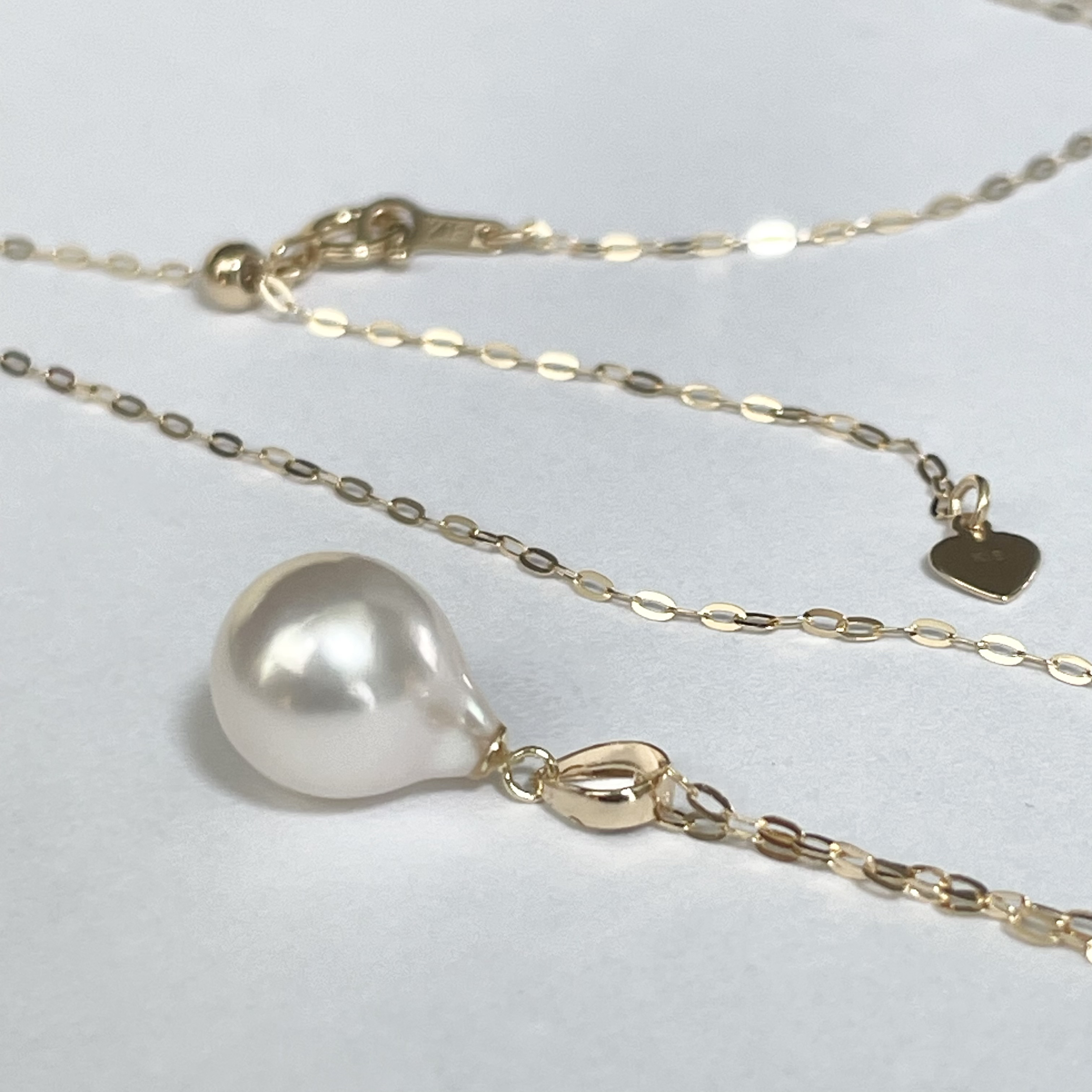 《K10 K18》あこや真珠 ネックレス 選べる3種のアコヤ真珠 8mm以上 スライドアジャスター 45cm 送料無料