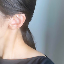 【期間限定】【秋の福袋No.4】イヤーカフ3点セット　Flame &cross pearl &box chain 17枚目の画像