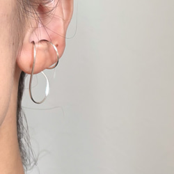 【期間限定】【秋の福袋No.4】イヤーカフ3点セット　Flame &cross pearl &box chain 5枚目の画像