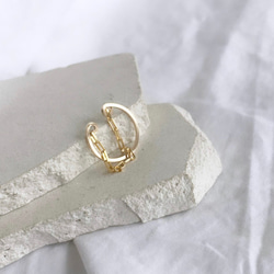 【期間限定】【秋の福袋No.4】イヤーカフ3点セット　Flame &cross pearl &box chain 18枚目の画像